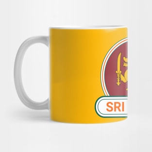 Sri Lanka Country Badge - Sri Lanka Flag Mug